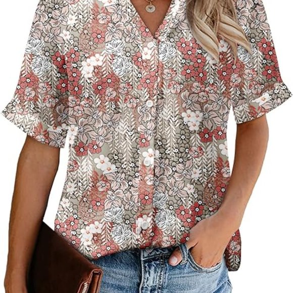 Collared shirt, Floral, Button down, size Large - Picture 1 of 10